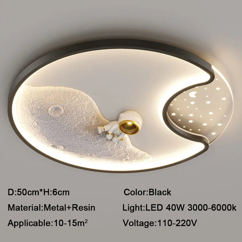 DecorBites™ Astronaut Moonlight LED Ceiling Light for Kids' Bedroom & Living Room