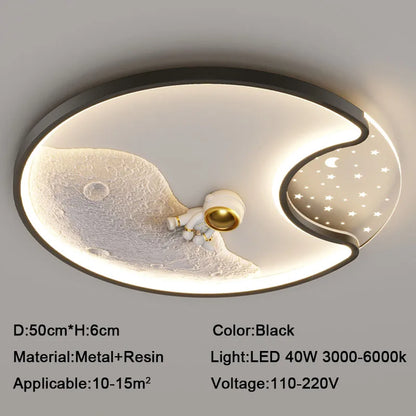 DecorBites™ Astronaut Moonlight LED Ceiling Light for Kids' Bedroom & Living Room