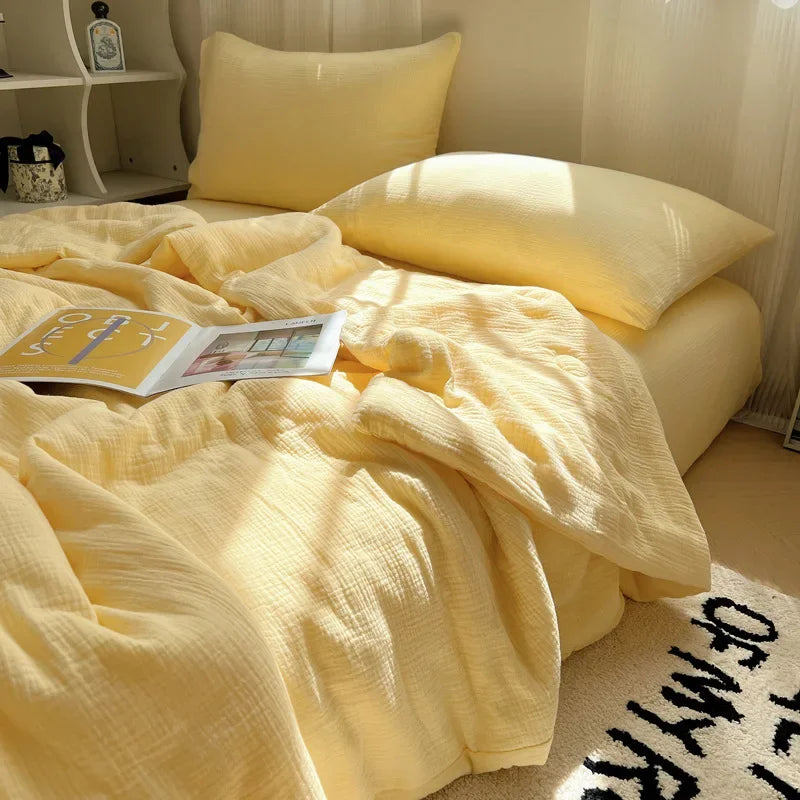 DecorBites™ Cooling Wrinkled Yarn Summer Blanket - Breathable & Thin Comforter
