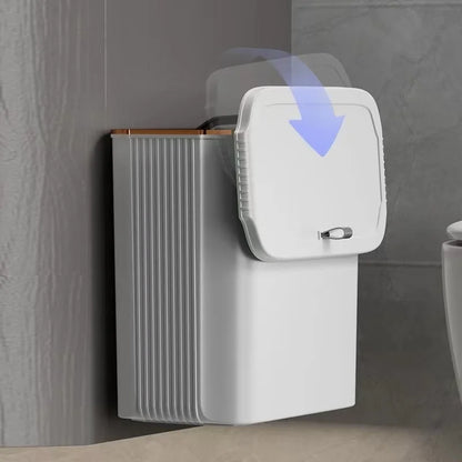 DecorBites™ Kitchen Trash Can Wall Mounted Hanging Bin with Lid