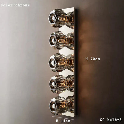 DecorBites™ Crystal Luxury Wall Lamp for Modern TV Background and Living Room Décor
