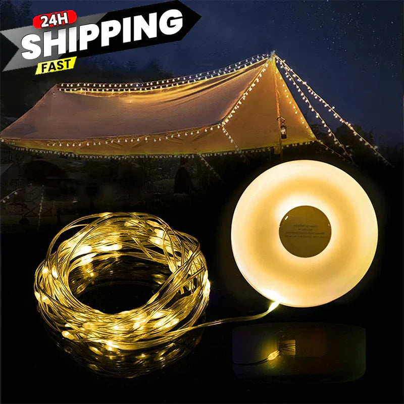 ™ LED Camping Light Strip 8M Length Waterproof Outdoor Garden Decor Lamp