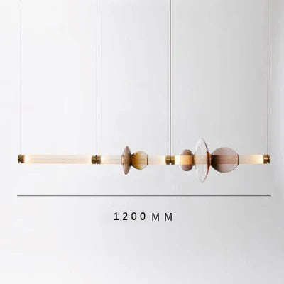 DecorBites™ Luna Glass Tube Chandelier for Kitchen Dining Staircase LED Pendant Lamp