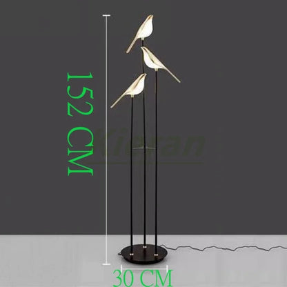 DecorBites™ Crow LED Floor Lamp - Nordic Minimalist Magpie Bird Table Light