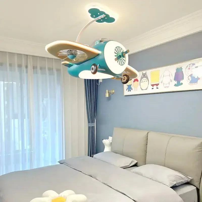 ™ Kids Bedroom Bladeless Ceiling Fan with Remote Control & LED Light