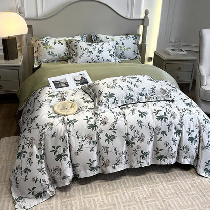 DecorBites™ 3D Printed Faux Silk Bedding Set - Cooling, Skin-Friendly, Non-Fading Comfort