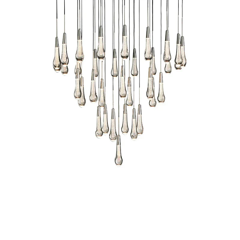 DecorBites™ Crystal Ceiling Pendant Lights for Dining Room, Luxury Designer Foyer Decor Lighting