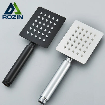 DecorBites™ Black Stainless Steel Handheld Shower Head for Hot and Cold Water