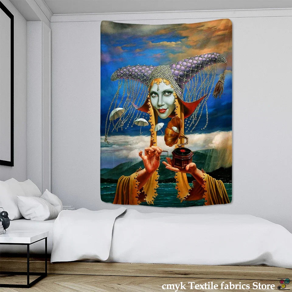 DecorBites™ Angel Devil Hell Witchcraft Hippie Psychedelic Halloween Dorm Tapestry