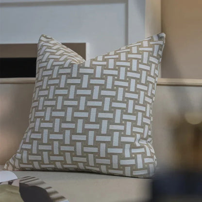 DecorBites™ Geometric Jacquard Cushion Cover Modern Luxury Decorative Pillows