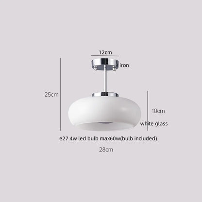 DecorBites™ Glass Copper LED Ceiling Light Fixture for Home Decor Porch Hallway Room