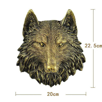 DecorBites™ Animal Head Wall Hanger: Decorative Resin Wildlife Hook Rack Statue