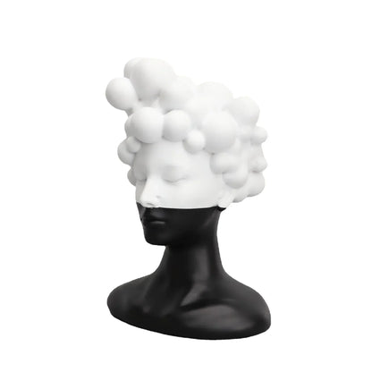 DecorBites™ Abstract Woman Figurine Resin Sculpture Home Decor Human Head Statue