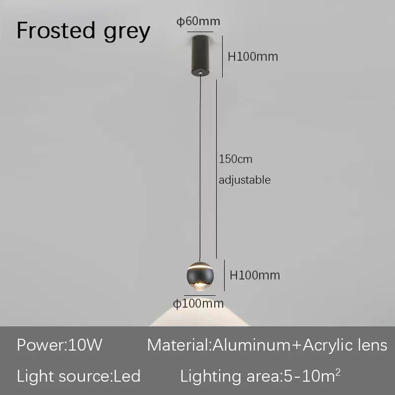 DecorBites™ LED Bedside Pendant Light for Minimalist Home Decor