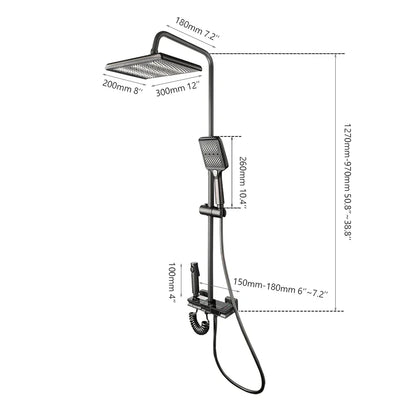 DecorBites™ LED Rain Shower Set with Digital Display & Bidet Mixer Faucet