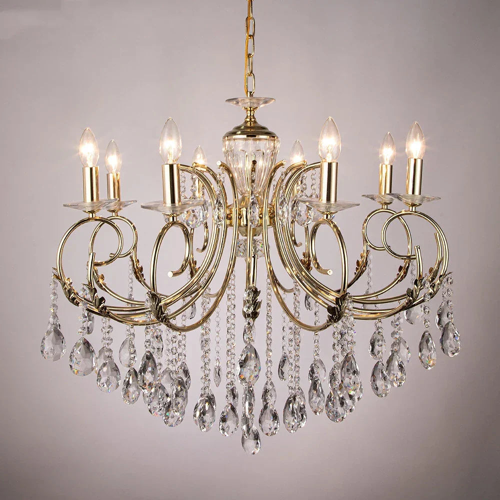 DecorBites™ Crystal Chandelier Gold Chrom Nordic LED Luxury Lighting
