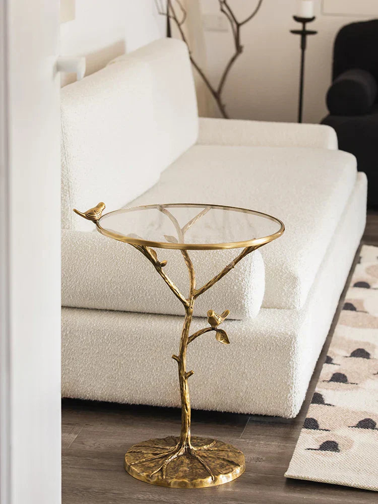 DecorBites™ Brass Bird Side Table - Luxury Living Room Sofa Table for Creative Home Decor