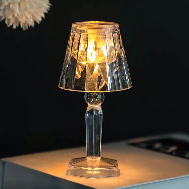 DecorBites™ Crystal Diamond LED Night Light Table Lamp for Bedroom Reading