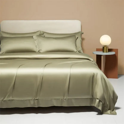DecorBites™ Cooling Cotton Solid Bedding Set Ultra Soft Quilt Cover for Summer