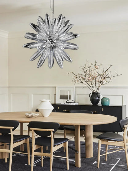 DecorBites™ LED Globe 2025 Chandelier in Chrome/Gold - Spectacular Lighting Fixture
