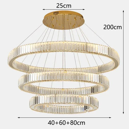 DecorBites™ Crystal Chandelier: Modern Home & Dining Room Pendant Lighting