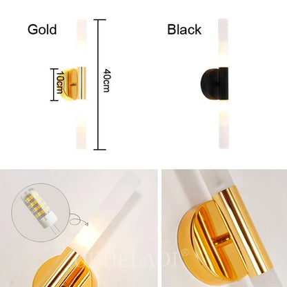 DecorBites™ LED Tube Wall Light for Bedroom Bathroom Foyer Living Room, Modern Metal Up Down Lamps