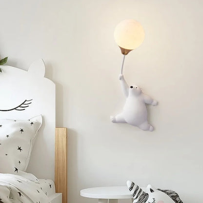 DecorBites™ Bear Night Light: Nordic Cartoon Moon Lamp for Kids Room Decor