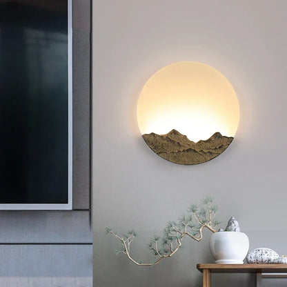 DecorBites™ LED Wall: Chinese Style Living Room Round Bedside Aisle Stairwell Hotel Tea Room Lighting