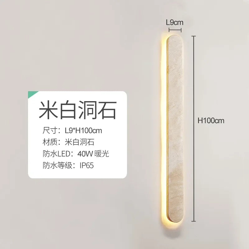DecorBites™ Courtyard LED Wall Sconce - Modern Natural Stone Outdoor Waterproof Lamp