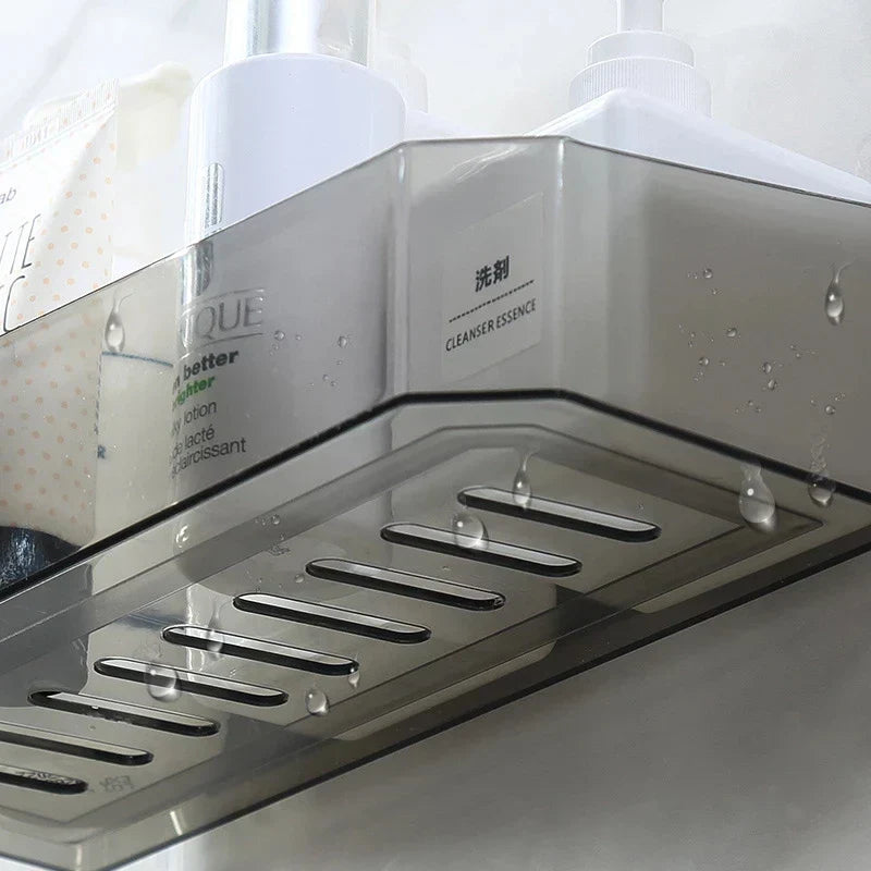 DecorBites™ Bathroom Shelves Wall Mounted Shower Organizer Basket Storage Rack