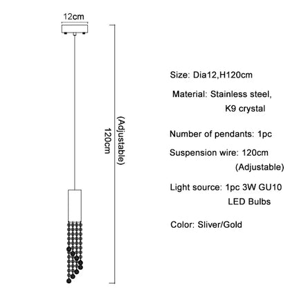 DecorBites™ Large Crystal LED Staircase Chandelier for Modern Living Room Hall Loft