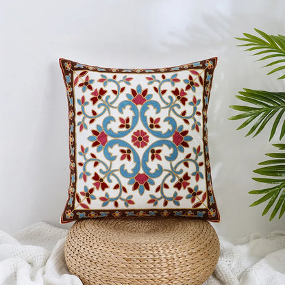 DecorBites™ Boho Farmhouse Floral Square Pillow Cover Set of 2