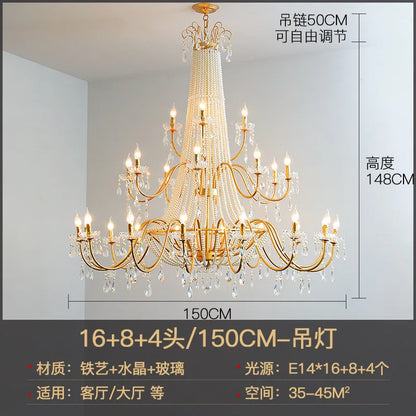 DecorBites™ French Pearl Chandelier, Elegant Retro Design for Luxurious Living Spaces