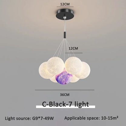 DecorBites™ Bubble Ball LED Pendant Lights: Modern Chandelier for Living Dining Bedroom Office Decor