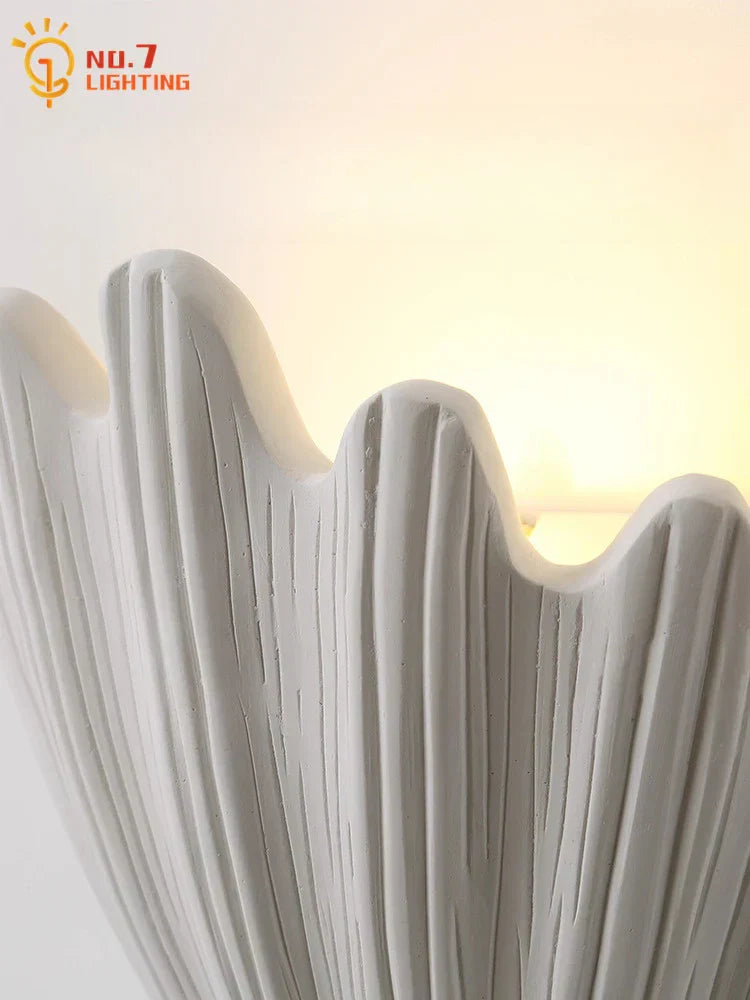 DecorBites™ French Medieval Shell Gypsum Wall Lamp LED G9 Designer Retro for Living Room & Bedroom