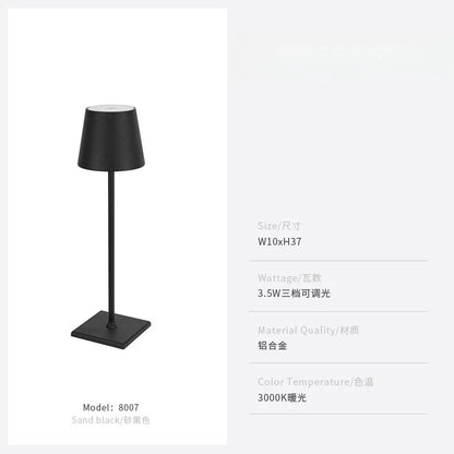 DecorBites™ LED Touch Table Lamp for Home, Office, or Hospitality with USB Charging