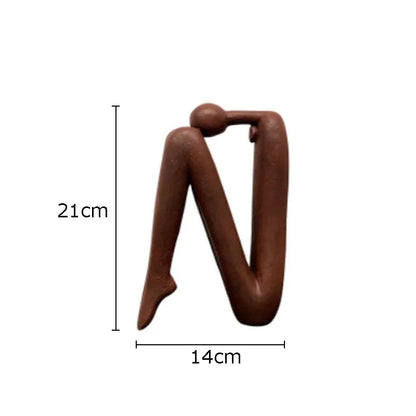 DecorBites™ Abstract Figure Resin Sculpture Desk Decor Modern Home Ornament