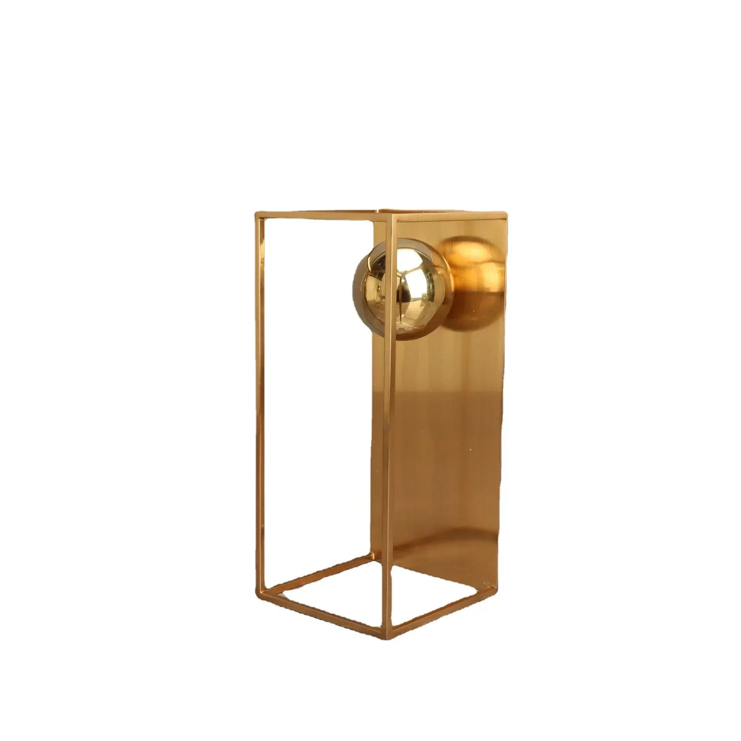 DecorBites™ Geometric Gold Frame Sculpture Decorative Figurines Metal Home Decor