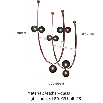 DecorBites™ Leather Chandeliers 2023 LED Minimalist Home Decor Lighting for Living Room