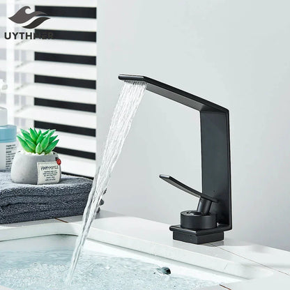DecorBites™ Basin Faucet: Modern Single Hole Mixer Tap for Bathroom Washbasin - Hot and Cold Water