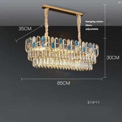 DecorBites™ Dimmable LED Sea Shell Crystal Chandelier Luminaire for Living Room