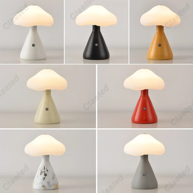 DecorBites™ LED Mushroom Night Light Touch Switch Bedside Lamp Kid's Room Decor