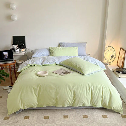 DecorBites™ Cotton Queen Bedding Set: Duvet Cover, Sheets, Quilt Cover, Pillow Covers -Soft & Comfortable