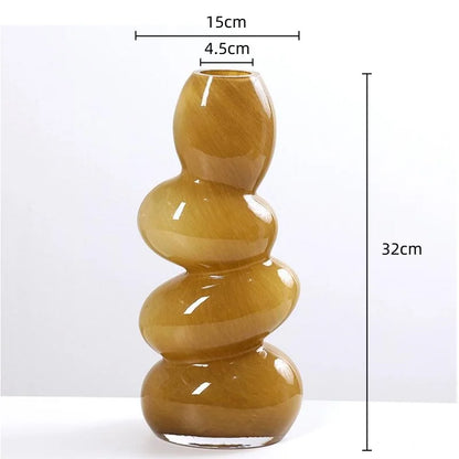 DecorBites™ Geometric Glass Vase Stackable Terrarium Home Decor Flower Arrangement Holder