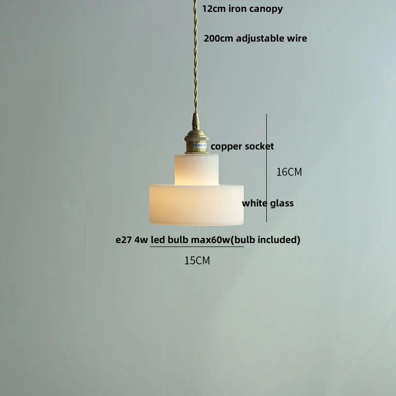 DecorBites™ Ceramic Walnut Pendant Light with LED, Adjustable Hanging Lamp