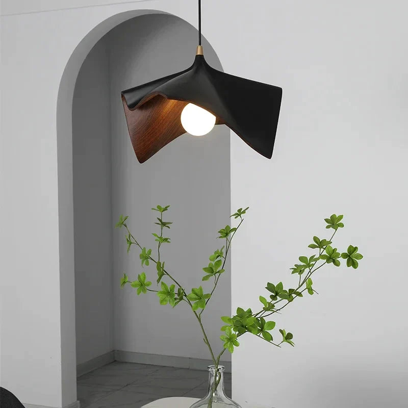 DecorBites™ Black Resin LED Pendant Chandeliers for Bedroom & Living Room