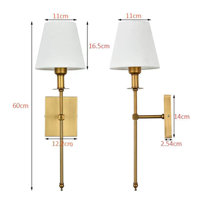 DecorBites™ American Fabric Wall Lamp for Dining Living Bedroom Bathroom Hotel Stair Mirror