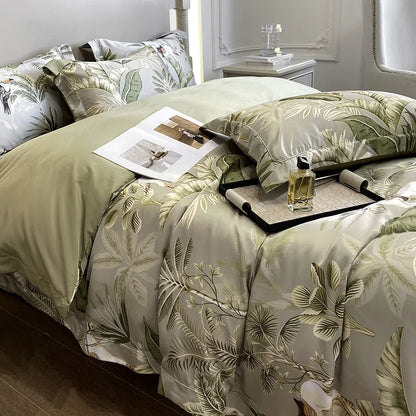 DecorBites™ 3D Printed Faux Silk Bedding Set - Cooling, Skin-Friendly, Non-Fading Comfort