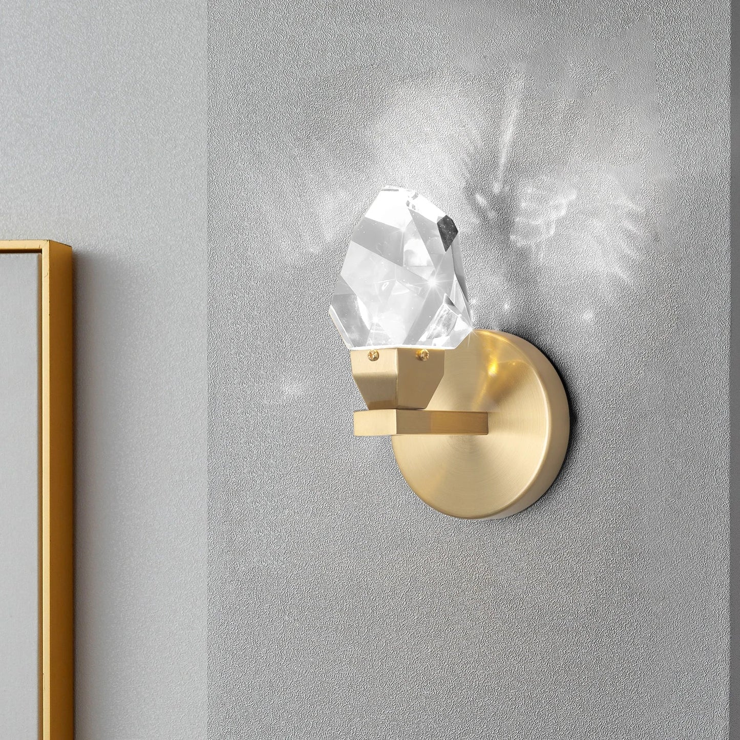 DecorBites™ Crystal LED Wall Sconce Fixture - Modern Luxury Copper Ceiling Light for Home Decor