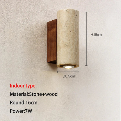 DecorBites™ LED Outdoor Wall Lamp Wabi-sabi Style Courtyard Stone Lights for Garden